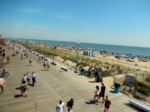 A busy day on the boardwalk at Rehoboth Beach